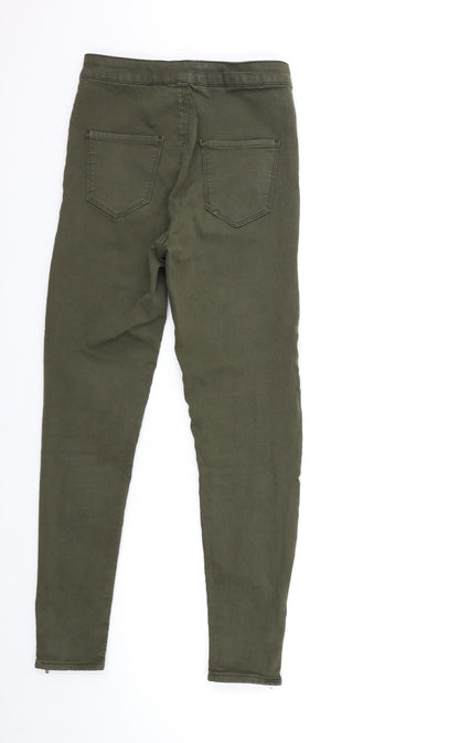 Womens UK Size 8 Preworn Regular Fit Skinny Green Jeans