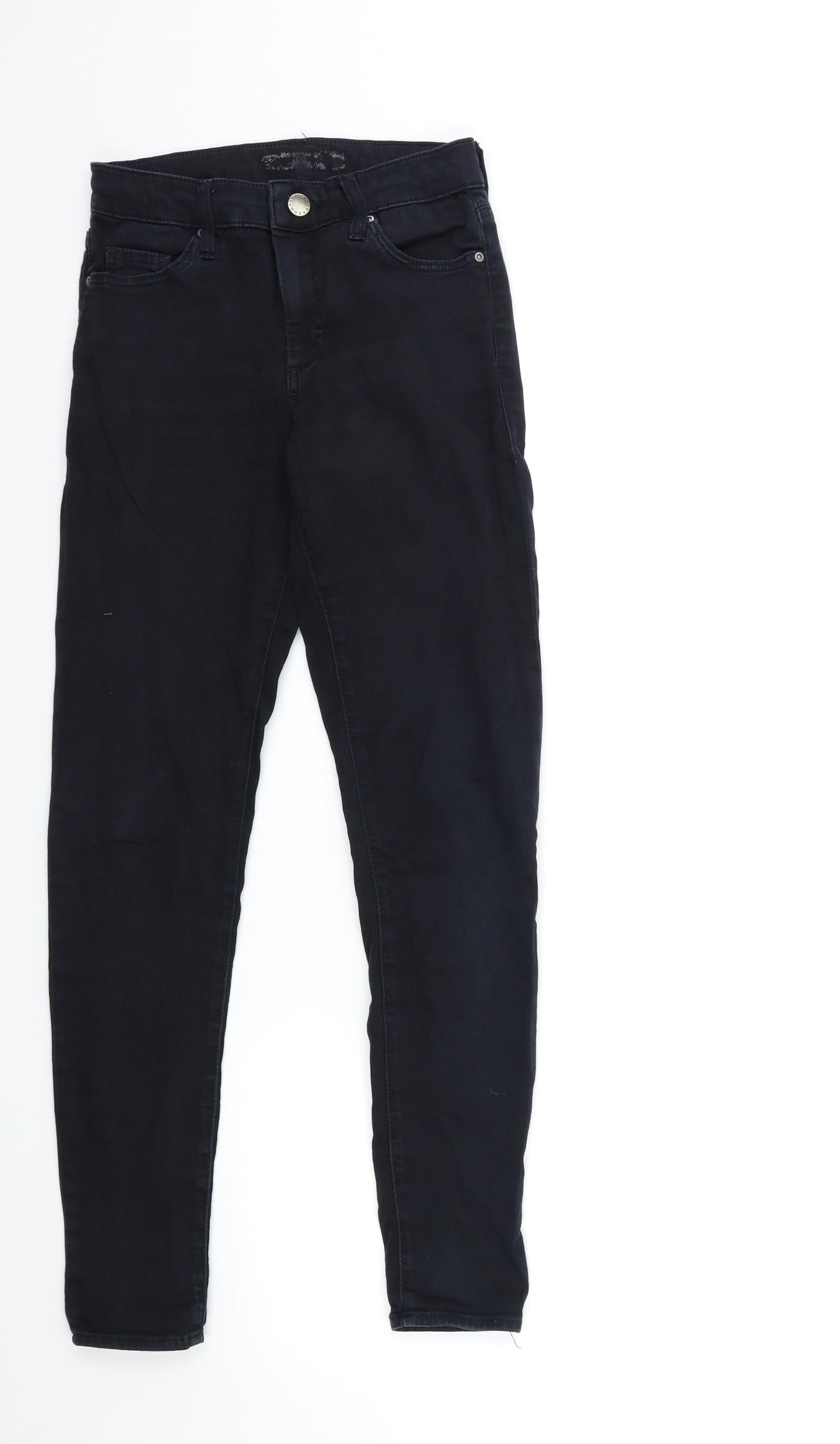 Topshop Womens Black  Denim Skinny Jeans Size 26 in L32 in