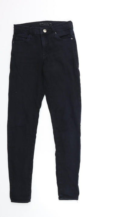 Topshop Womens Black  Denim Skinny Jeans Size 26 in L32 in