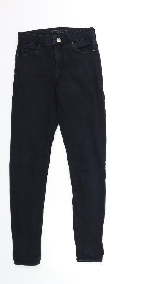 Topshop Womens Black  Denim Skinny Jeans Size 26 in L32 in