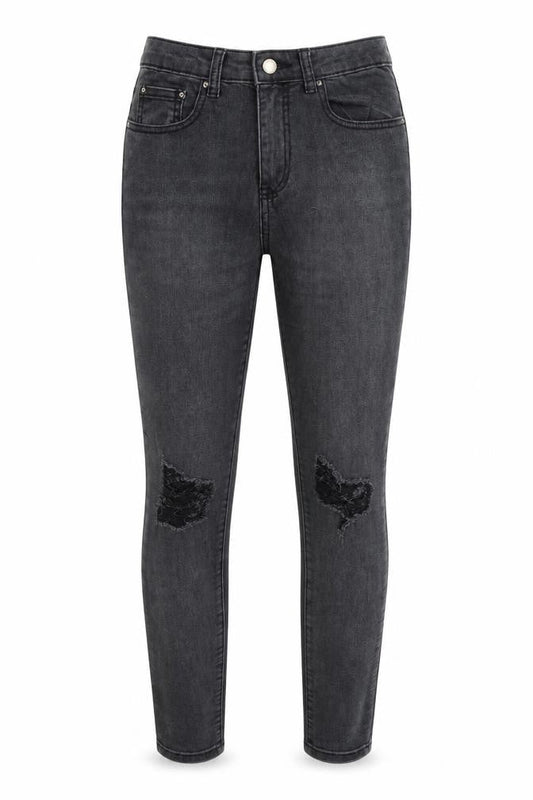 Womens UK Size 8 PRETTYLITTLETHING Regular Fit Skinny Grey Jeans