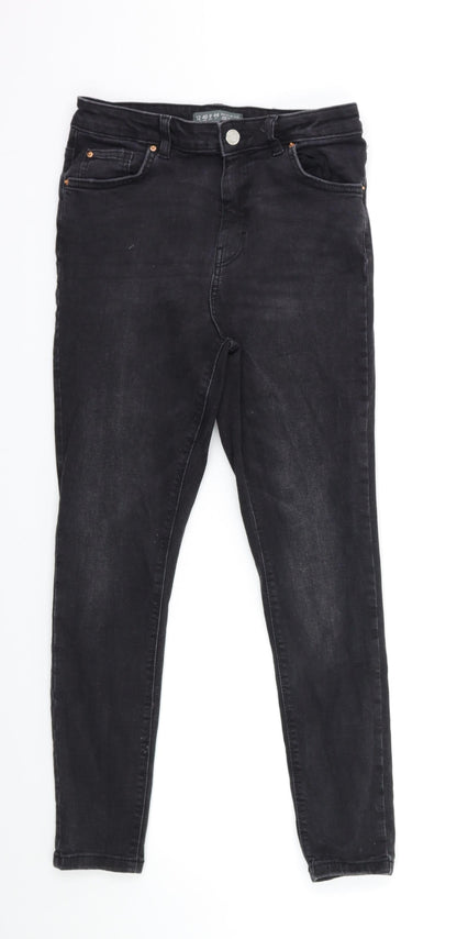 Denim & Co. Womens Black  Denim Skinny Jeans Size 12 L26 in