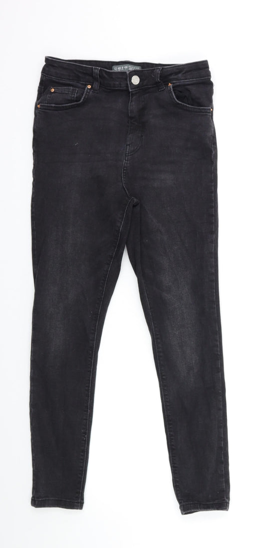 Denim & Co. Womens Black  Denim Skinny Jeans Size 12 L26 in