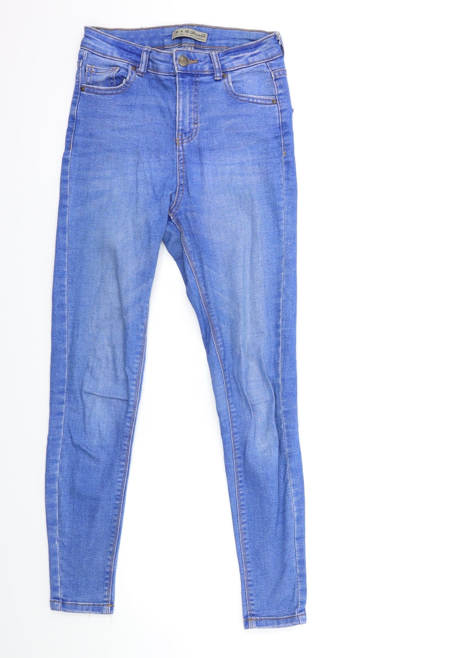 Denim & Co. Womens Blue  Denim Skinny Jeans Size 8 L28 in