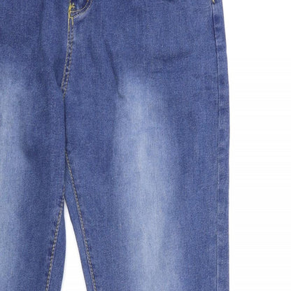 Womens UK Size M Preworn Regular Fit Skinny Blue Jeans