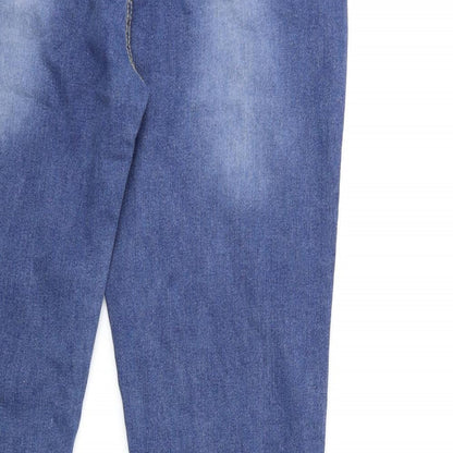 Womens UK Size M Preworn Regular Fit Skinny Blue Jeans