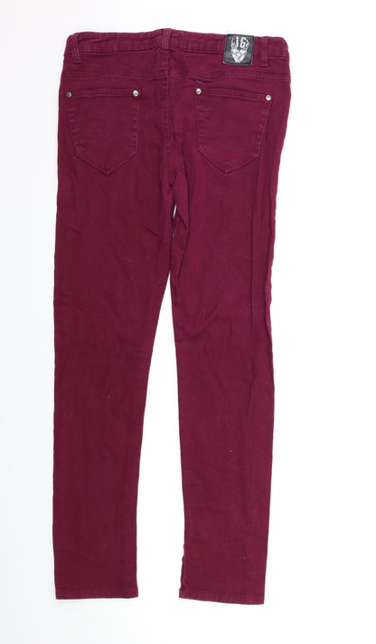 Preworn Womens Pink  Denim Skinny Jeans Size 30 in L28 in