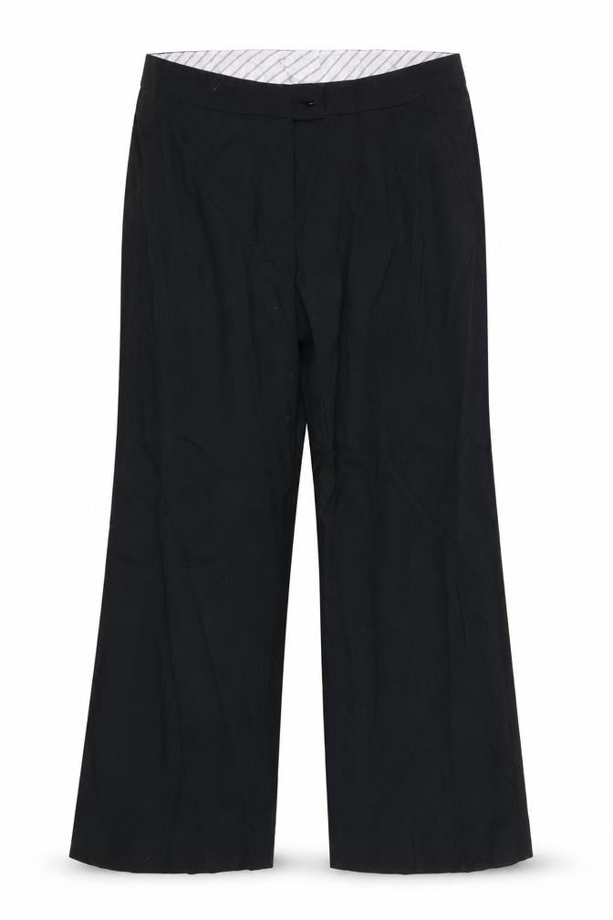 Womens UK Size 18 Preworn Regular Fit  Black Trousers