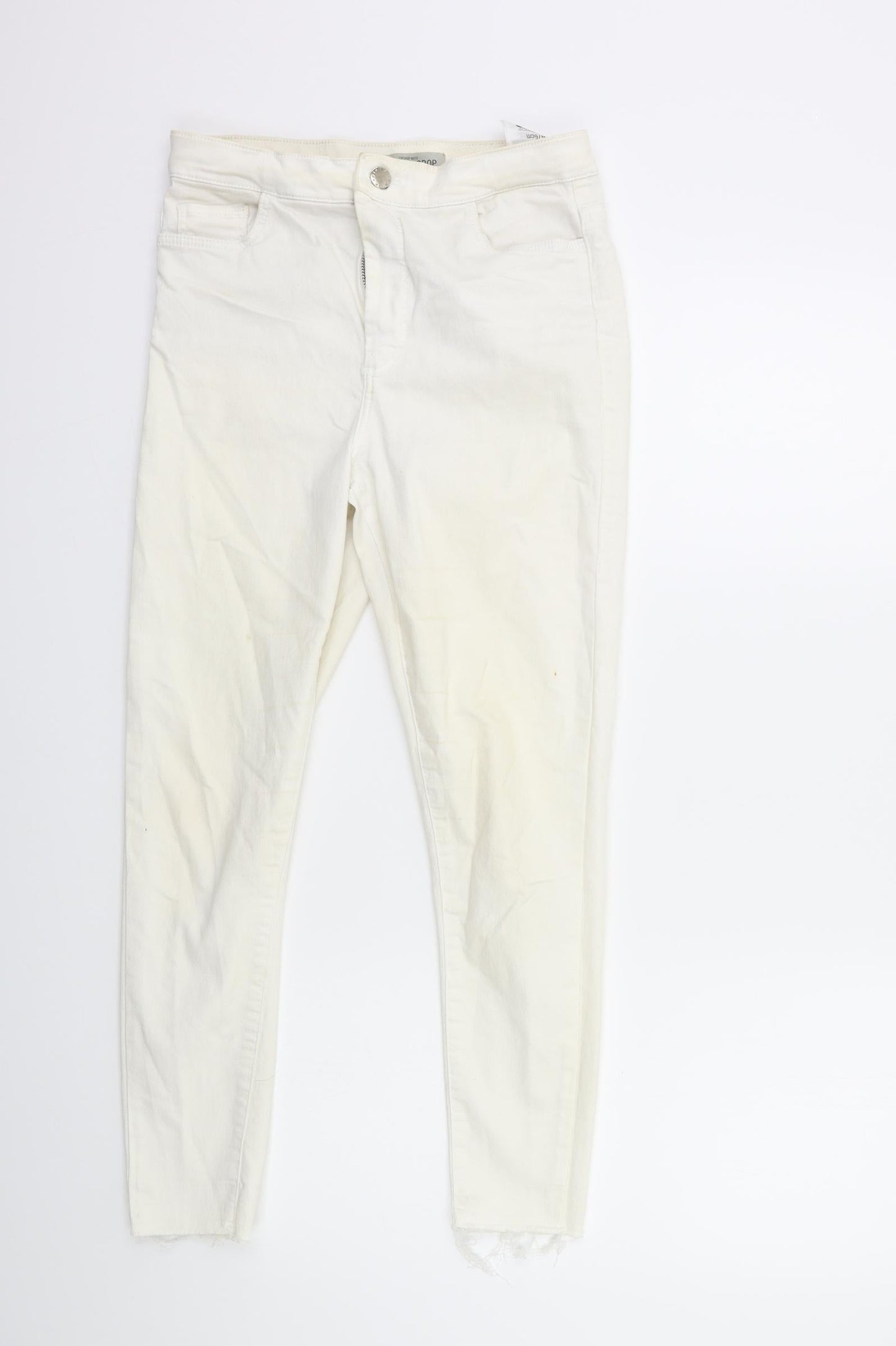 Topshop Womens White  Denim Skinny Jeans Size 30 in L25 in