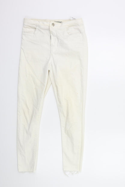 Topshop Womens White  Denim Skinny Jeans Size 30 in L25 in