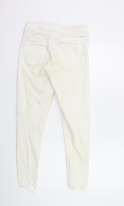 Topshop Womens White  Denim Skinny Jeans Size 30 in L25 in