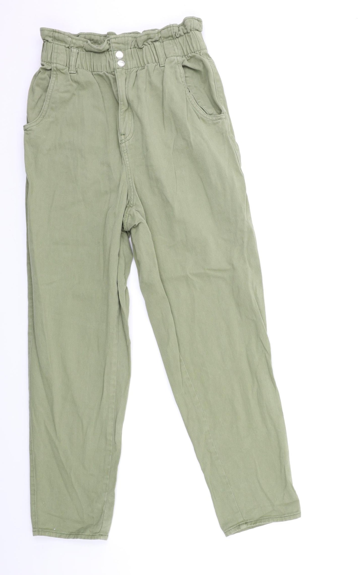 Preworn Womens Green  Denim Mom Jeans Size 26 in L26 in