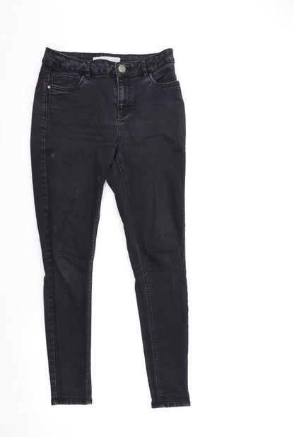 NEXT Womens Black  Denim Skinny Jeans Size 10 L28 in