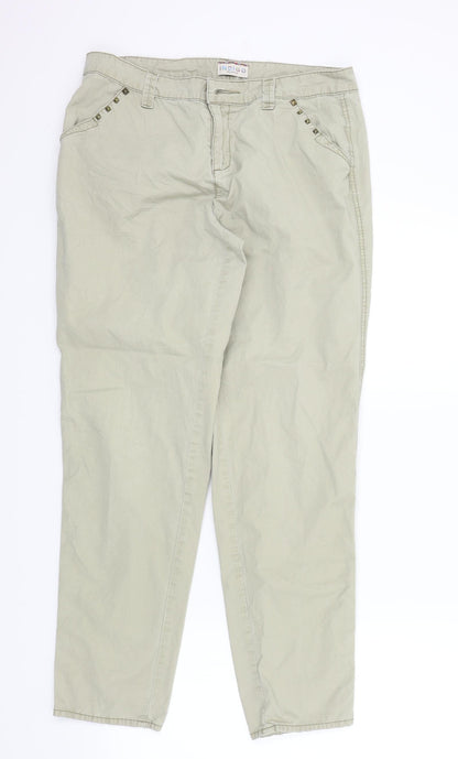 Womens UK Size 12 M&S Regular Fit  Beige Trousers