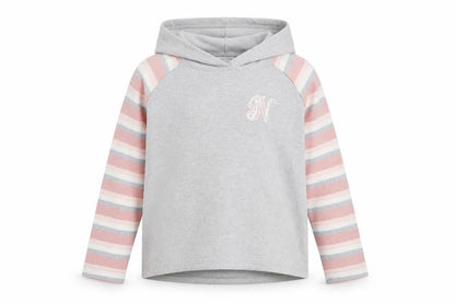 Next Girls Grey Colourblock  Pullover Jumper Size 10 Years