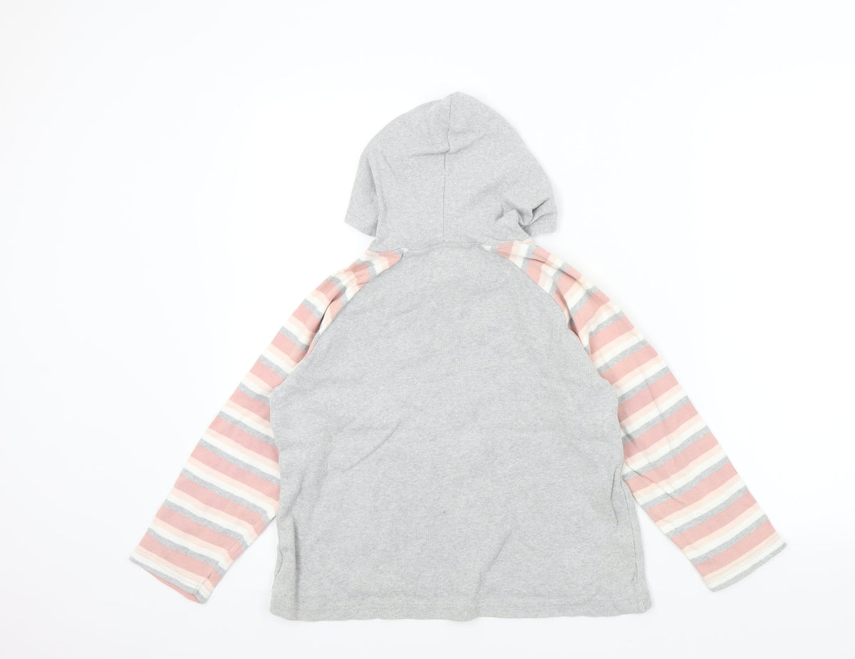 Next Girls Grey Colourblock  Pullover Jumper Size 10 Years