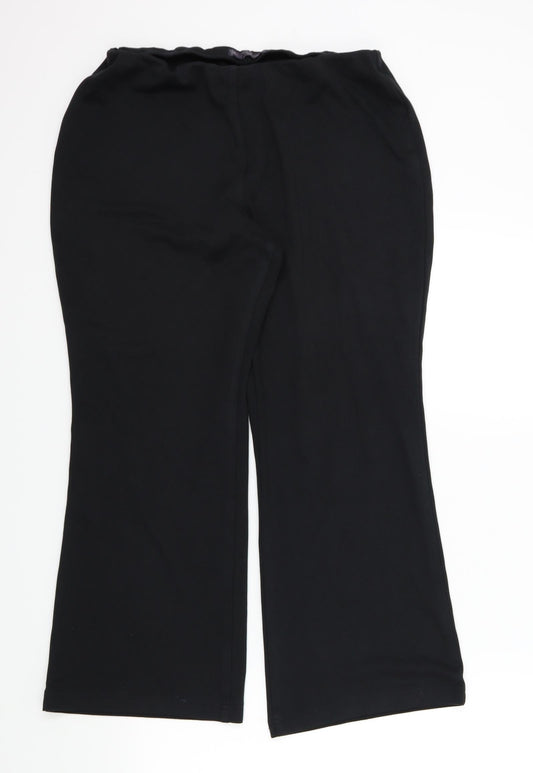 M&S Womens Black   Trousers  Size 14 L26 in