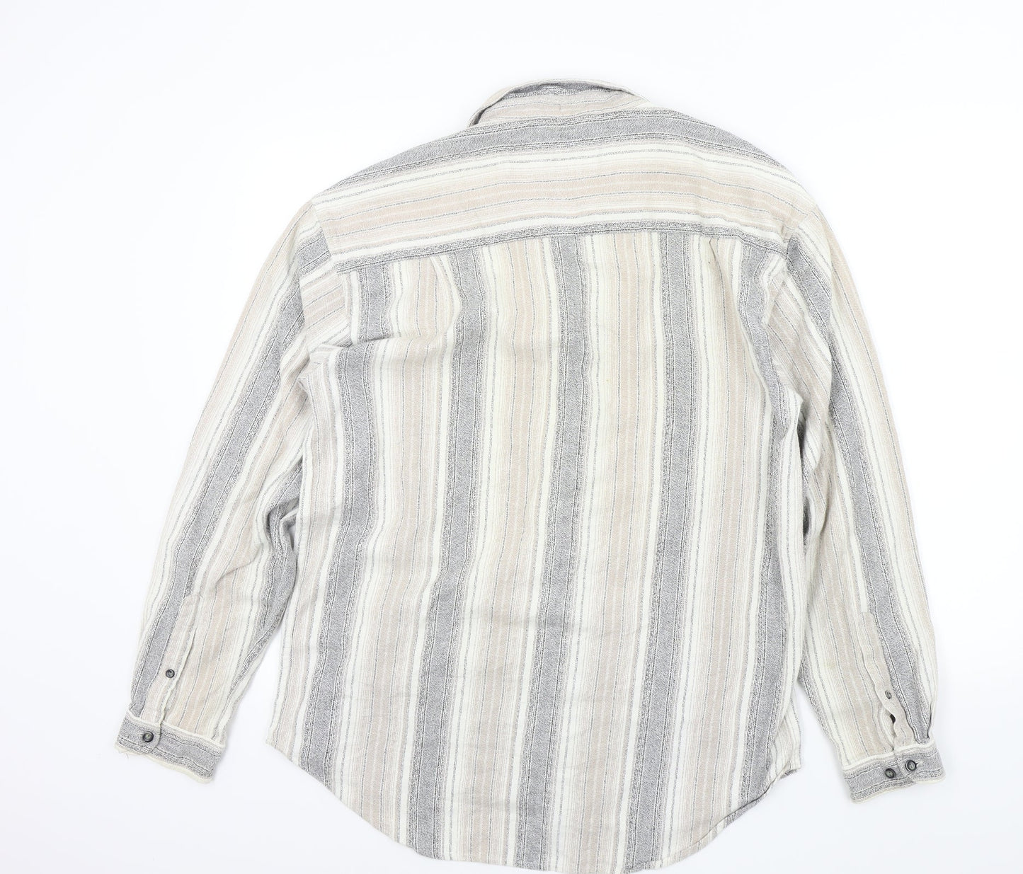 bankshot Mens Brown Striped   Button-Up Size L