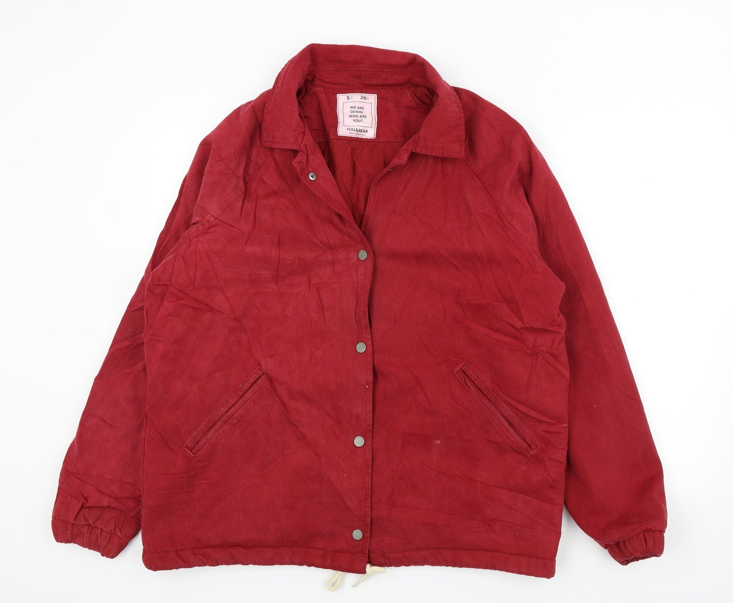 Mens UK Size S Pull&Bear Red Overcoat