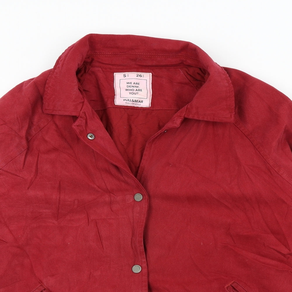 Mens UK Size S Pull&Bear Red Overcoat