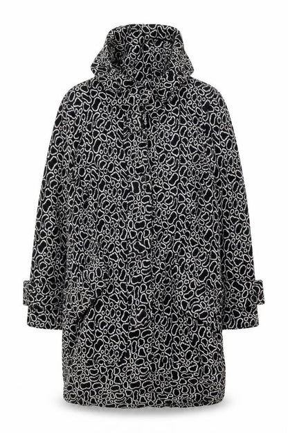 peng xin Womens Black Geometric  Jacket Coat Size S