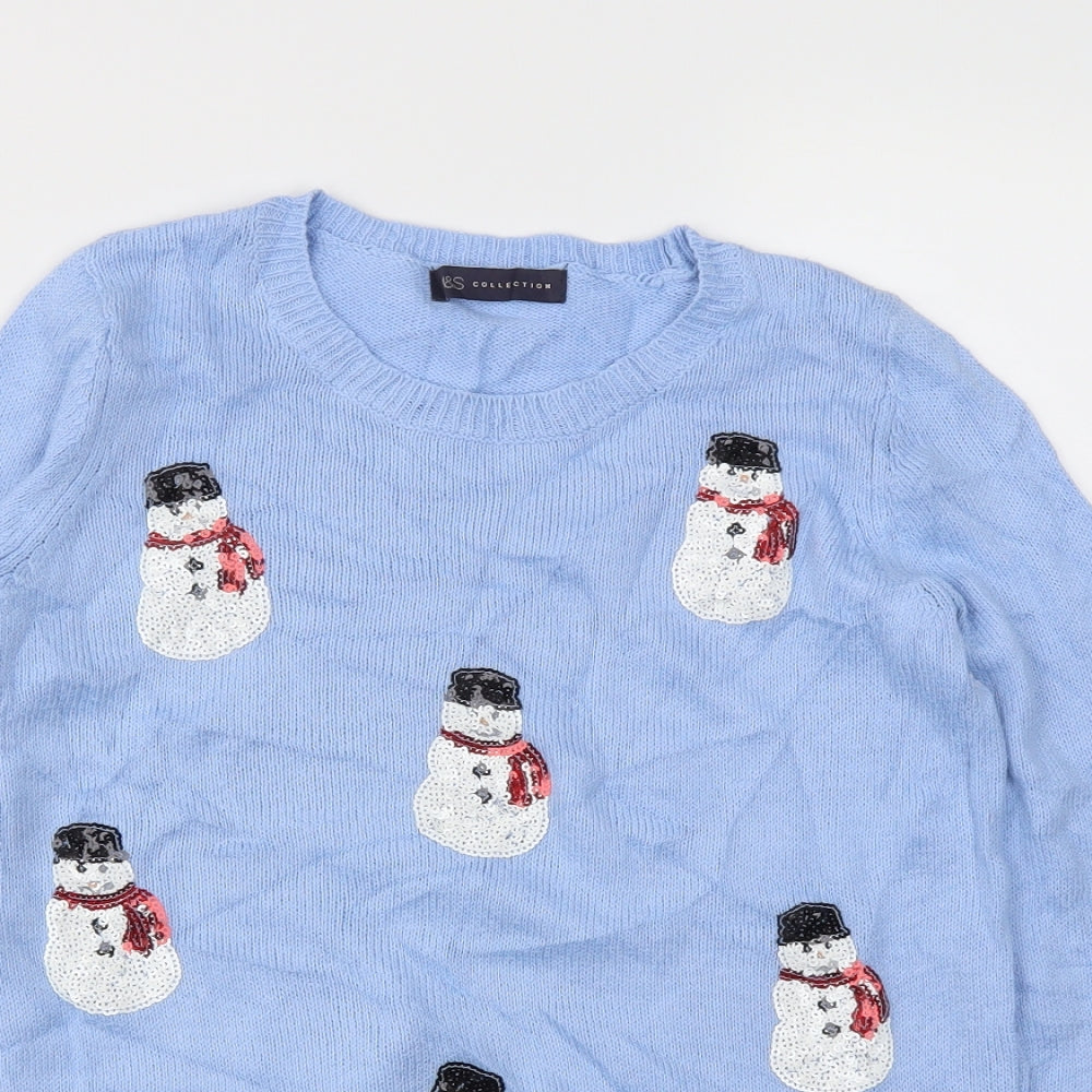 Marks & Spencer Womens Blue   Pullover Jumper Size S