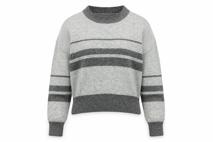 Topshop Womens Grey Striped  Pullover Jumper Size 8