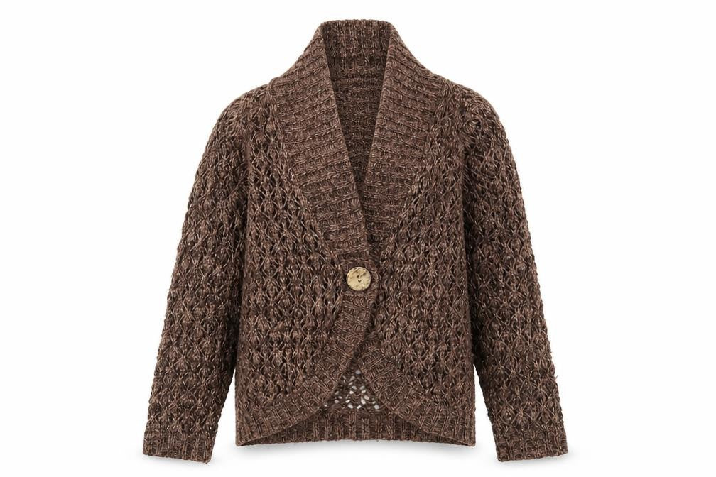 Casamia Womens Brown Cardigan Jumper Size M