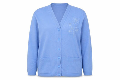 CARE Womens Blue   Cardigan Jumper Size XL