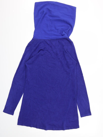 Womens UK Size 12 PREWORN Blue Basic T-Shirt