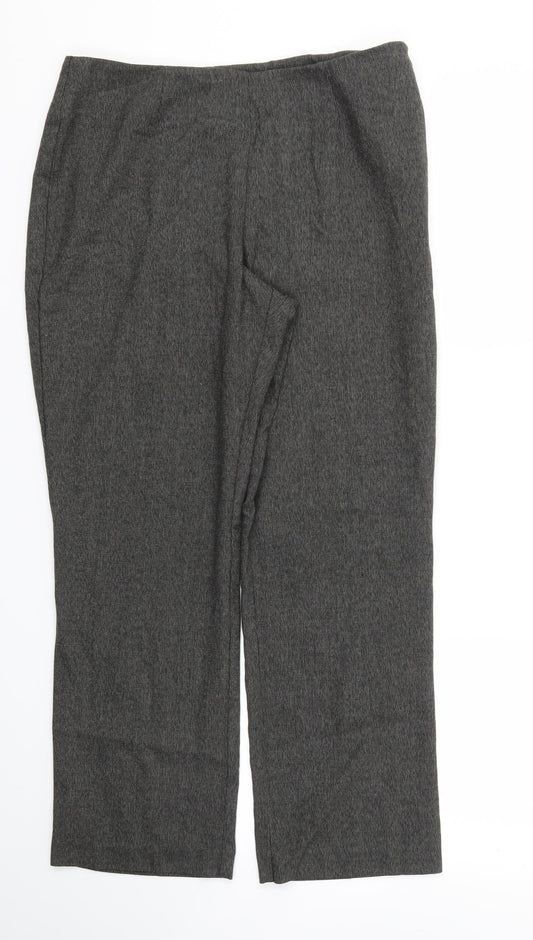 M&S Womens Grey   Trousers  Size 12 L26 in