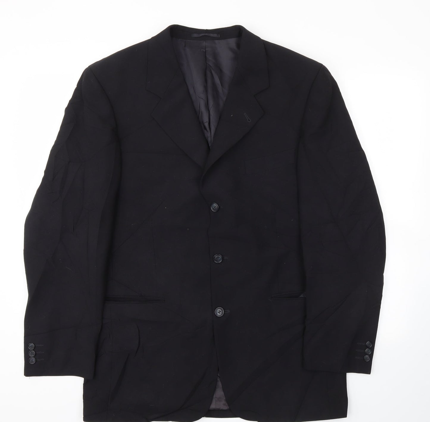Mens UK Size 40 Preworn Regular Black Suit Jacket
