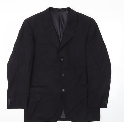 Mens UK Size 40 Preworn Regular Black Suit Jacket