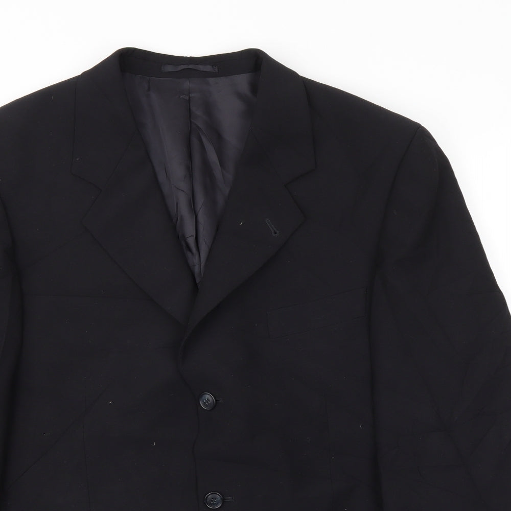 Mens UK Size 40 Preworn Regular Black Suit Jacket