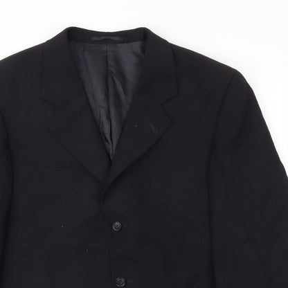 Mens UK Size 40 Preworn Regular Black Suit Jacket