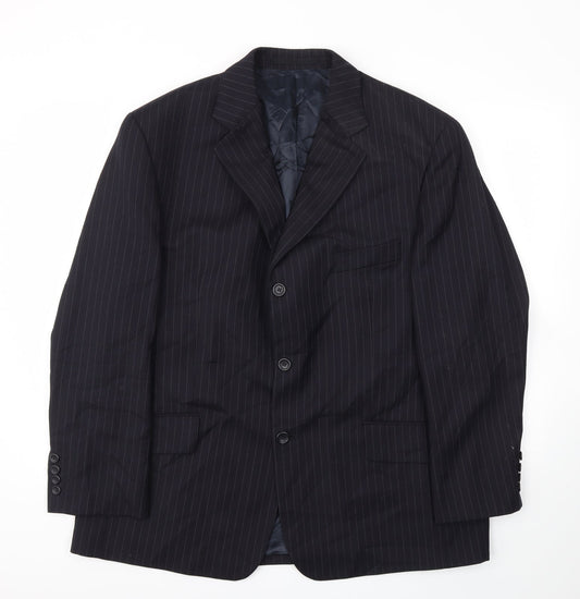 Mens UK Size 44 VARTEKS Regular Blue Suit Jacket