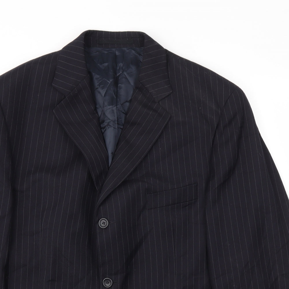 Mens UK Size 44 VARTEKS Regular Blue Suit Jacket