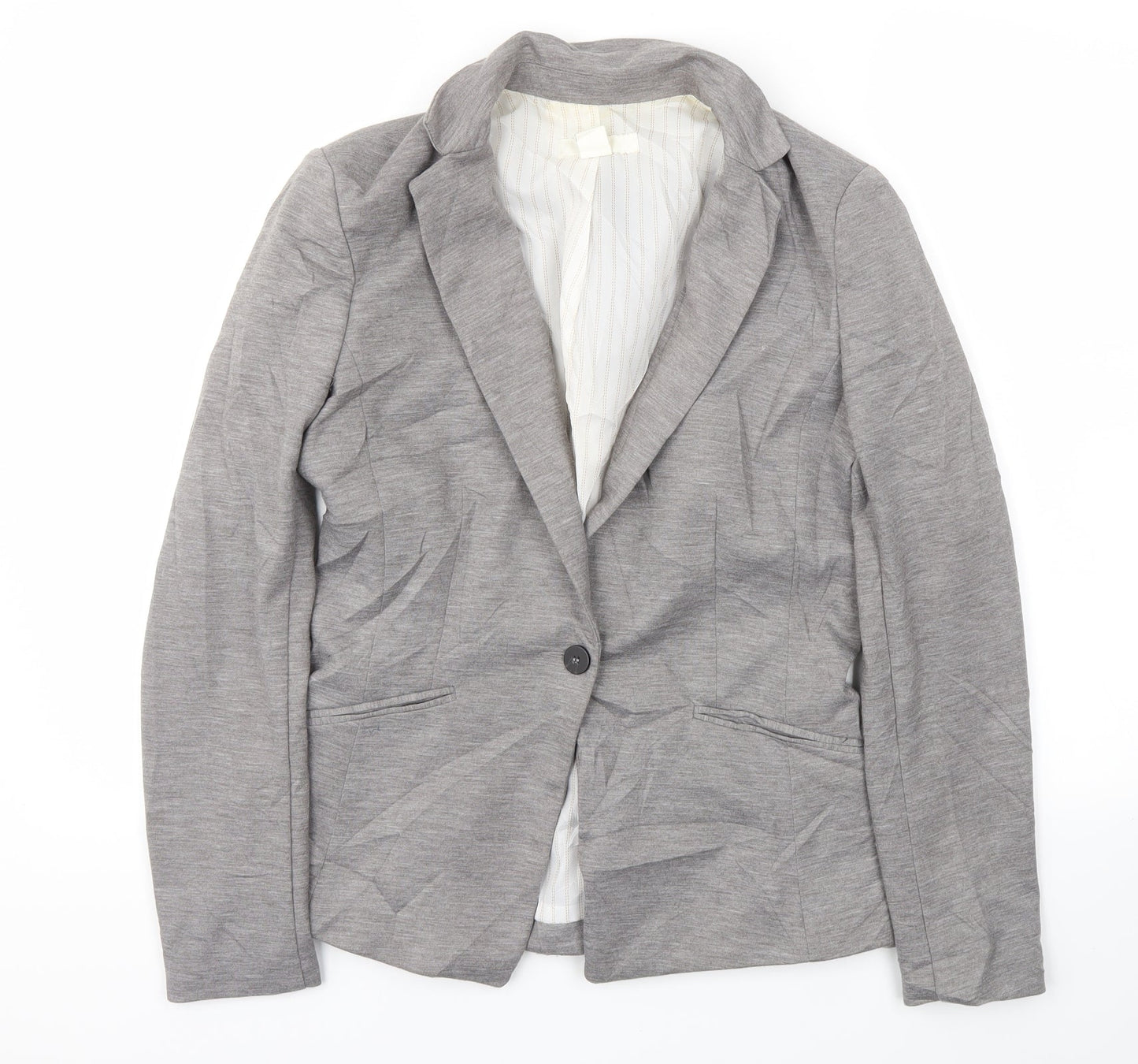 H&M Womens Grey   Jacket Blazer Size 8