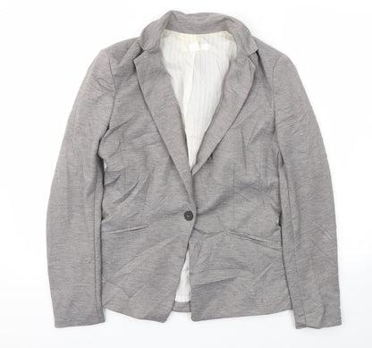 H&M Womens Grey   Jacket Blazer Size 8