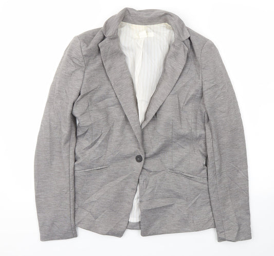 H&M Womens Grey   Jacket Blazer Size 8