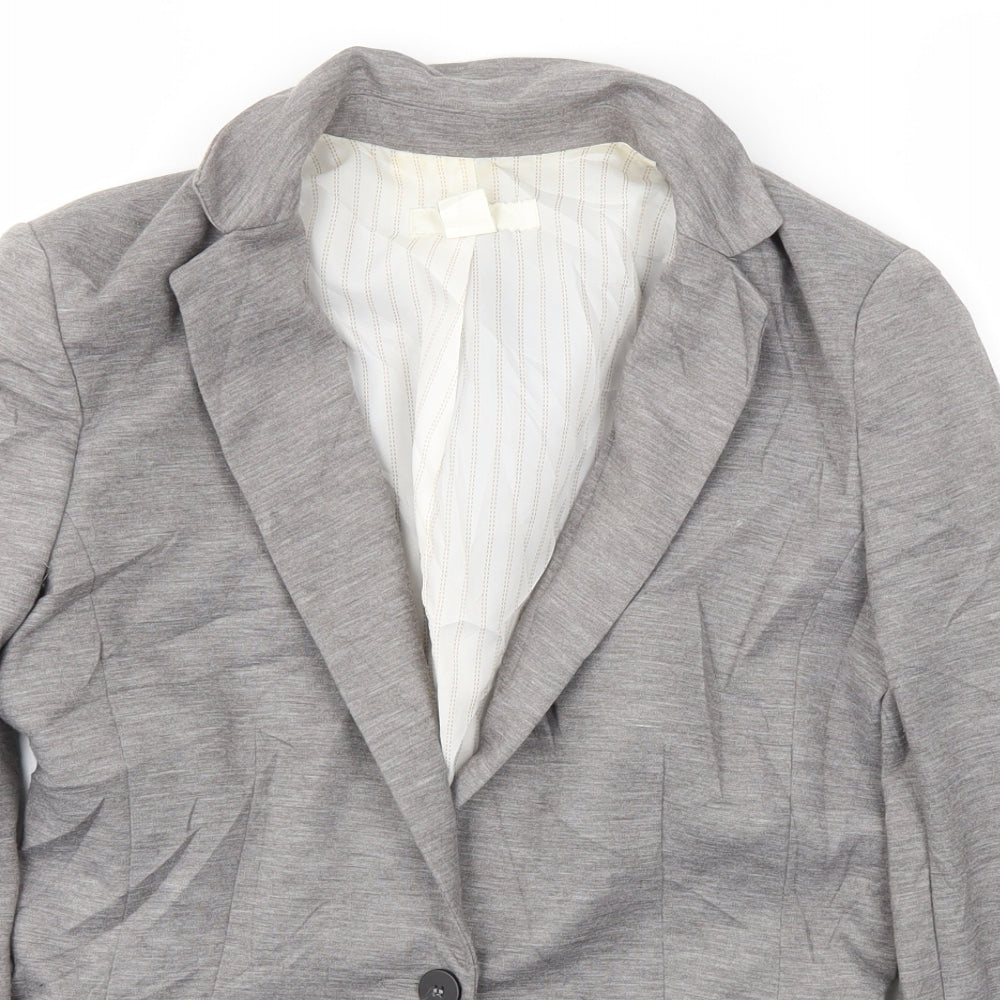 H&M Womens Grey   Jacket Blazer Size 8