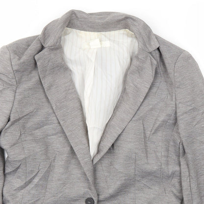 H&M Womens Grey   Jacket Blazer Size 8