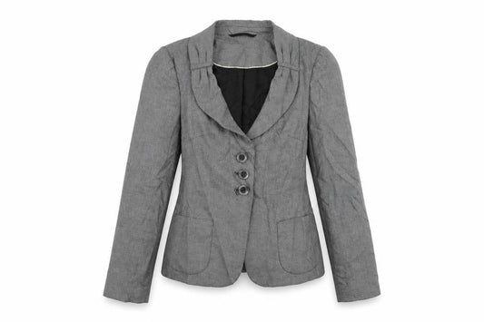 Next Womens Grey Houndstooth  Jacket Blazer Size 8