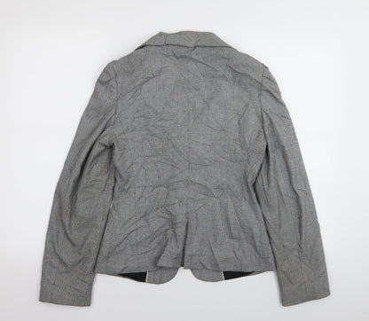 NEXT Womens Grey Houndstooth  Jacket Blazer Size 8