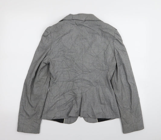 NEXT Womens Grey Houndstooth  Jacket Blazer Size 8