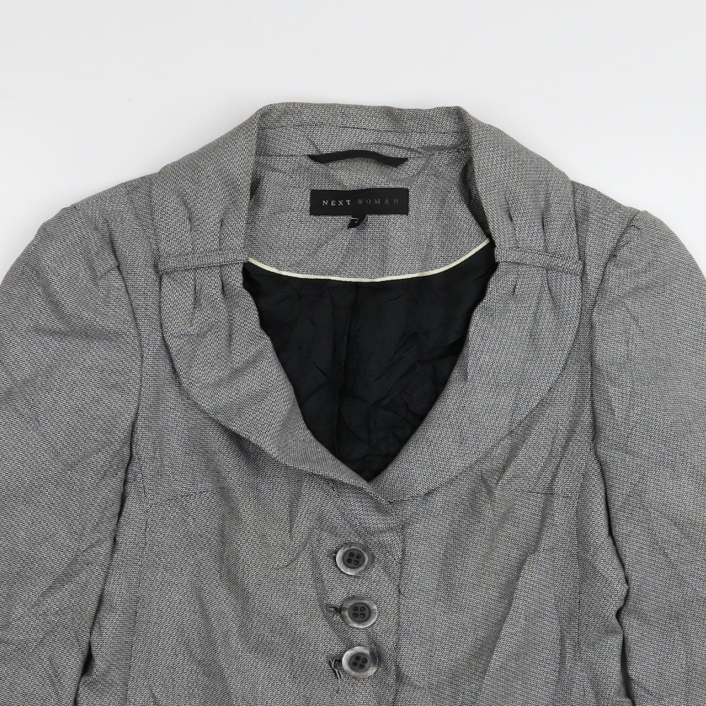 NEXT Womens Grey Houndstooth  Jacket Blazer Size 8