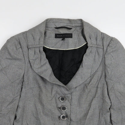 NEXT Womens Grey Houndstooth  Jacket Blazer Size 8