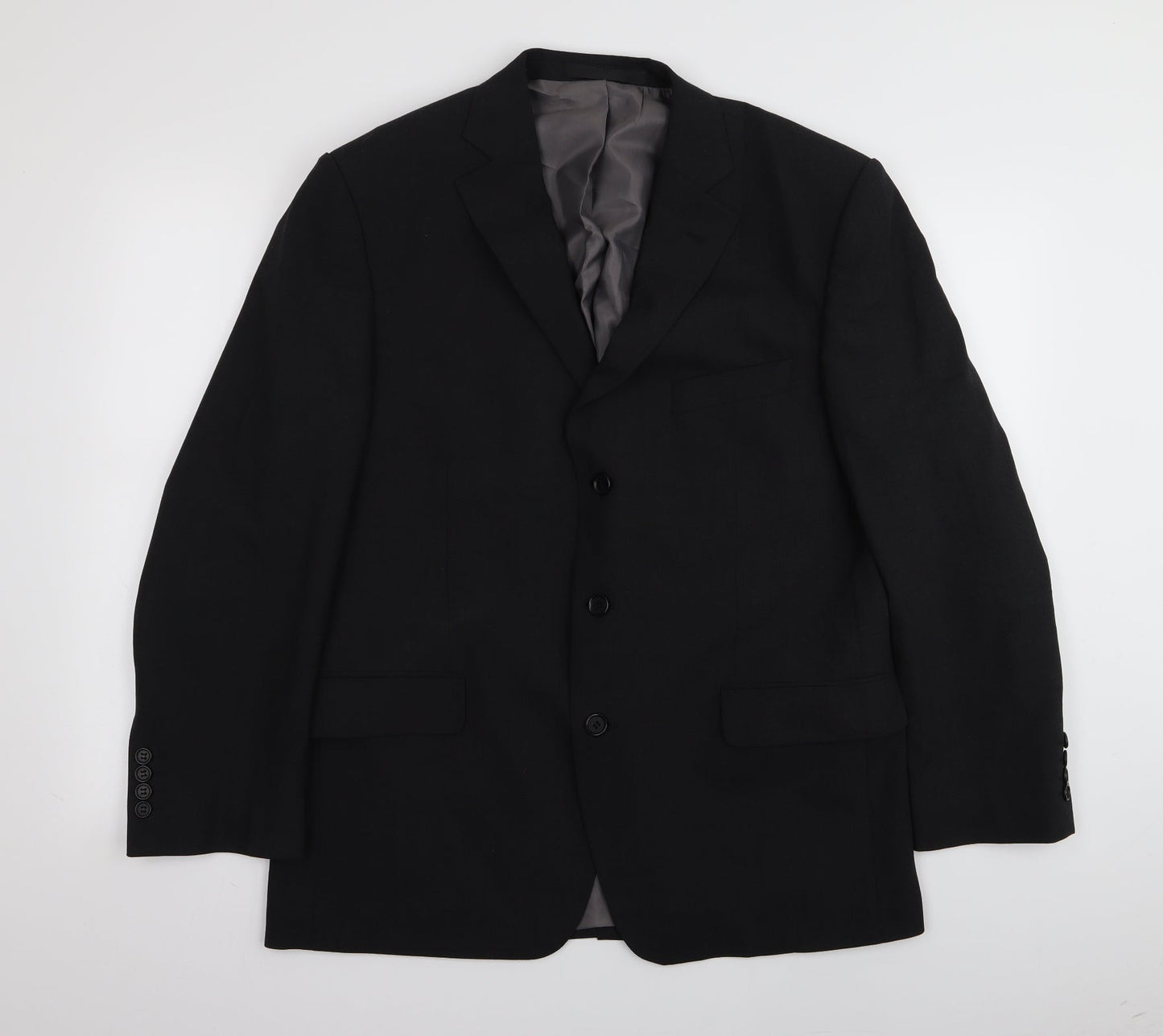 Mens UK Size 42 M&S Regular Black Suit Jacket