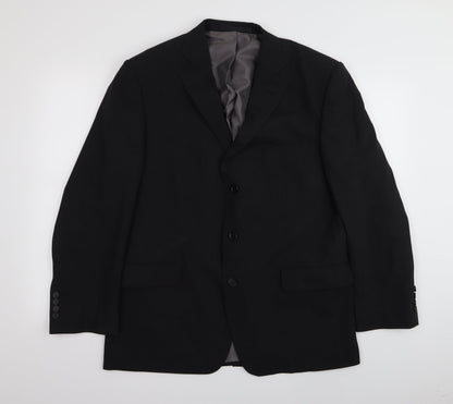 Mens UK Size 42 M&S Regular Black Suit Jacket