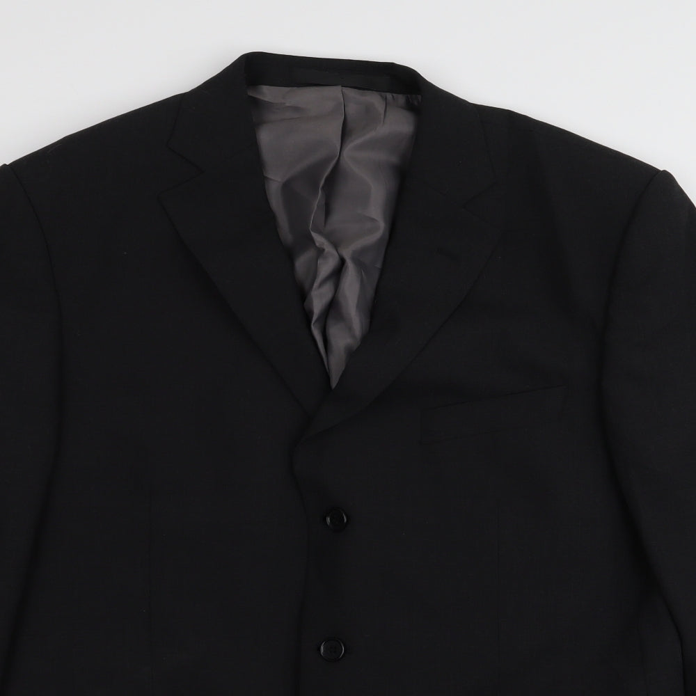 Mens UK Size 42 M&S Regular Black Suit Jacket